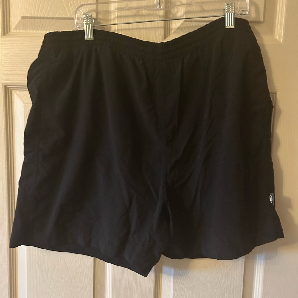 DBX Black Swim Trunks, large
